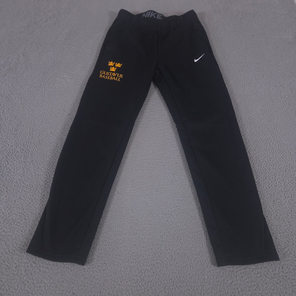 Nike Sweatpants Mens Medium Black Therma Pants Straight Leg Gustavus Baseball